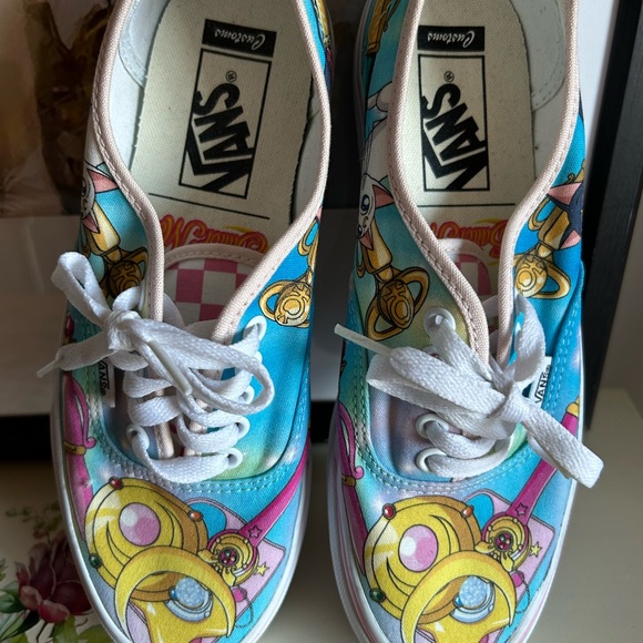 Rare Vans x Sailor Moon Old Skool Luna Cat Blue Anime Sneakers Discontinued” - Picture 4 of 9
